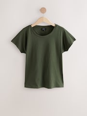 Khaki Green 100% Cotton Short Sleeve T-Shirt - Image 1 of 3