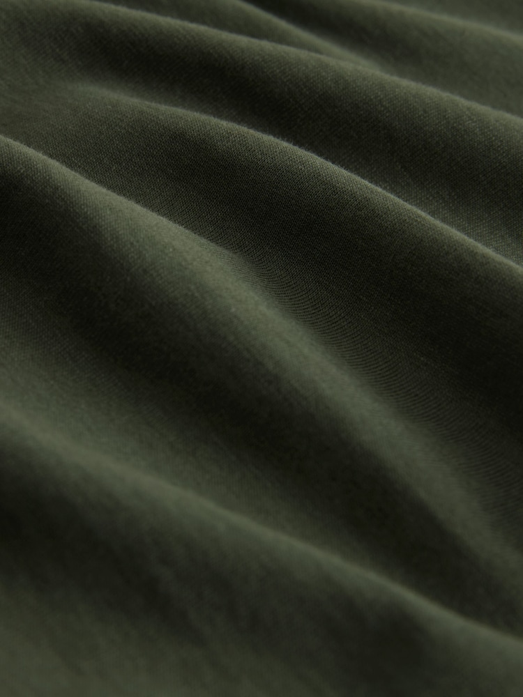 Khaki Green 100% Cotton Short Sleeve T-Shirt - Image 3 of 3