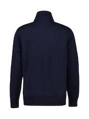 GANT Blue Graphic Half Zip Jumper - Image 5 of 5