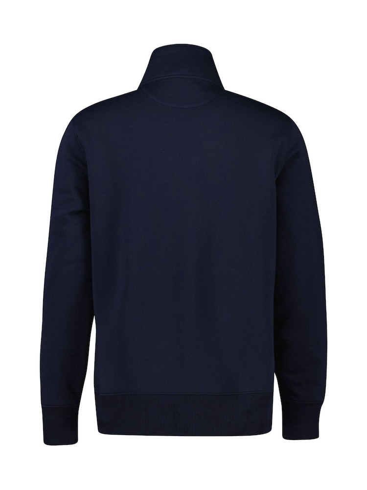 GANT Blue Graphic Half Zip Jumper - Image 5 of 5
