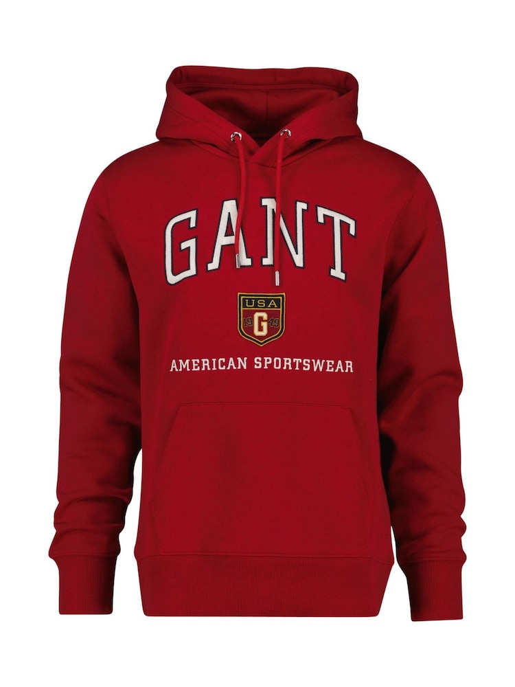 GANT Red Graphic Hoodie - Image 1 of 3