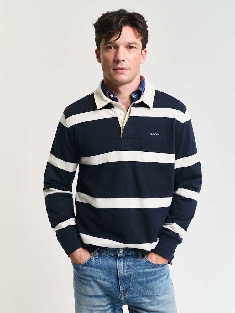 GANT Striped 100% Cotton Rugby Shirt - Imagen 1 de 6