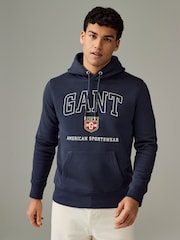 GANT Blue Graphic Hoodie - Image 1 of 5