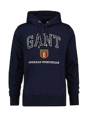 GANT Blue Graphic Hoodie - Image 4 of 5