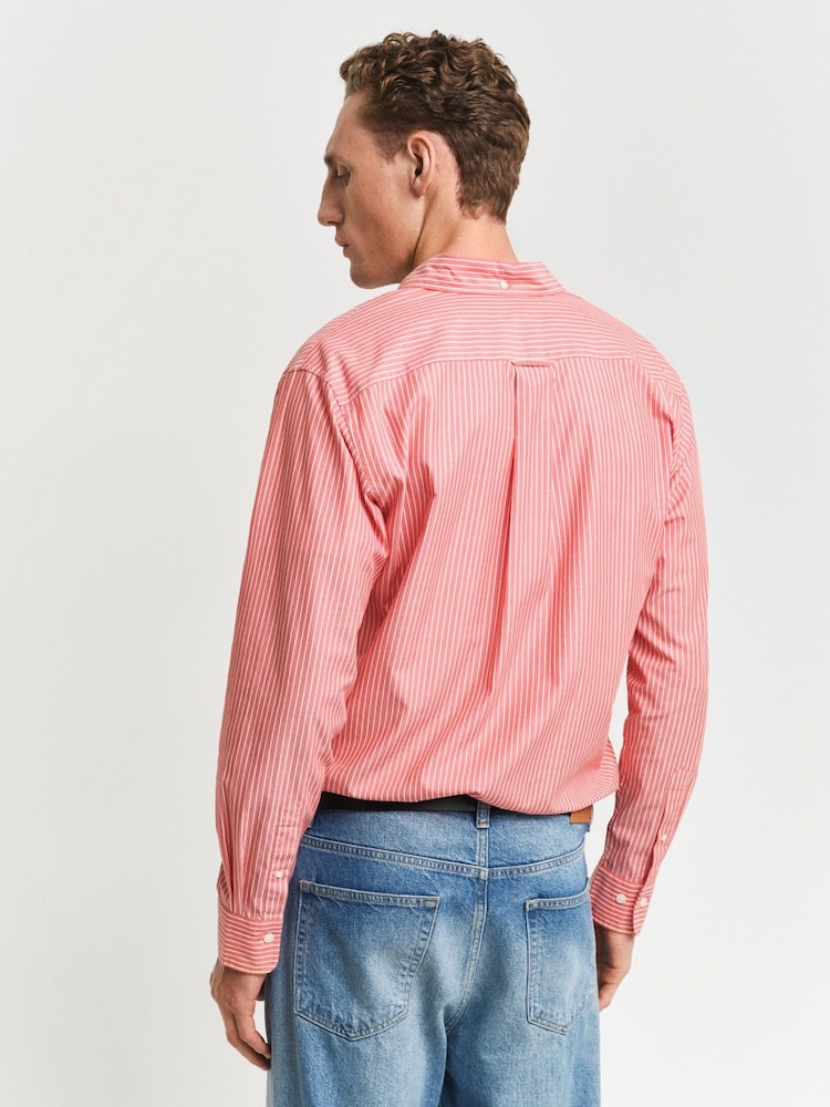 GANT Red Regular Classic Poplin Check 100% Cotton Shirt - Image 2 of 6