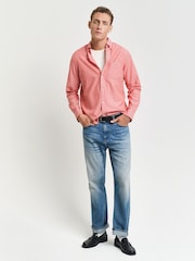 GANT Red Regular Classic Poplin Check 100% Cotton Shirt - Image 3 of 6