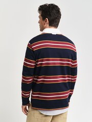 GANT Blue Striped 100% Cotton Rugby Shirt - Image 2 of 4
