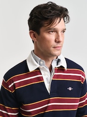 GANT Blue Striped 100% Cotton Rugby Shirt - Image 3 of 4