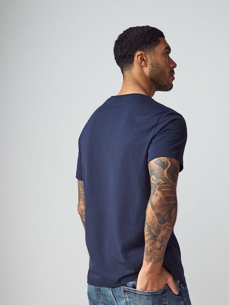 Синий - GANT Sports Varsity Graphic T-Shirt - Image 2 of 5