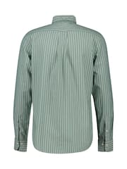 GANT Green Stripe Brushed Cotton Twill Shirt - Image 6 of 6