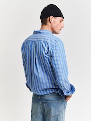 GANT Blue Regular Classic Poplin Check 100% Cotton Shirt - Image 2 of 5
