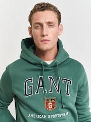 GANT Green Graphic Hoodie - Image 4 of 6