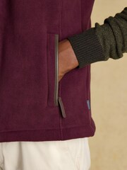 Heritage Fleece Burgundy Red Gilet - Image 4 of 9