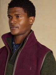 Heritage Fleece Burgundy Red Gilet - Image 5 of 9