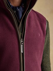 Heritage Fleece Burgundy Red Gilet - Image 7 of 9