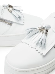 Moda in Pelle Bessans Tassle Fringe Slab Sole Trainers - Image 2 of 4