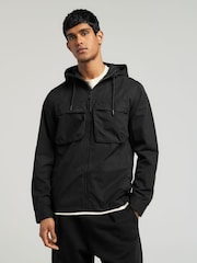 Black Bluff Pocket Shacket with Hood - Image 1 of 11