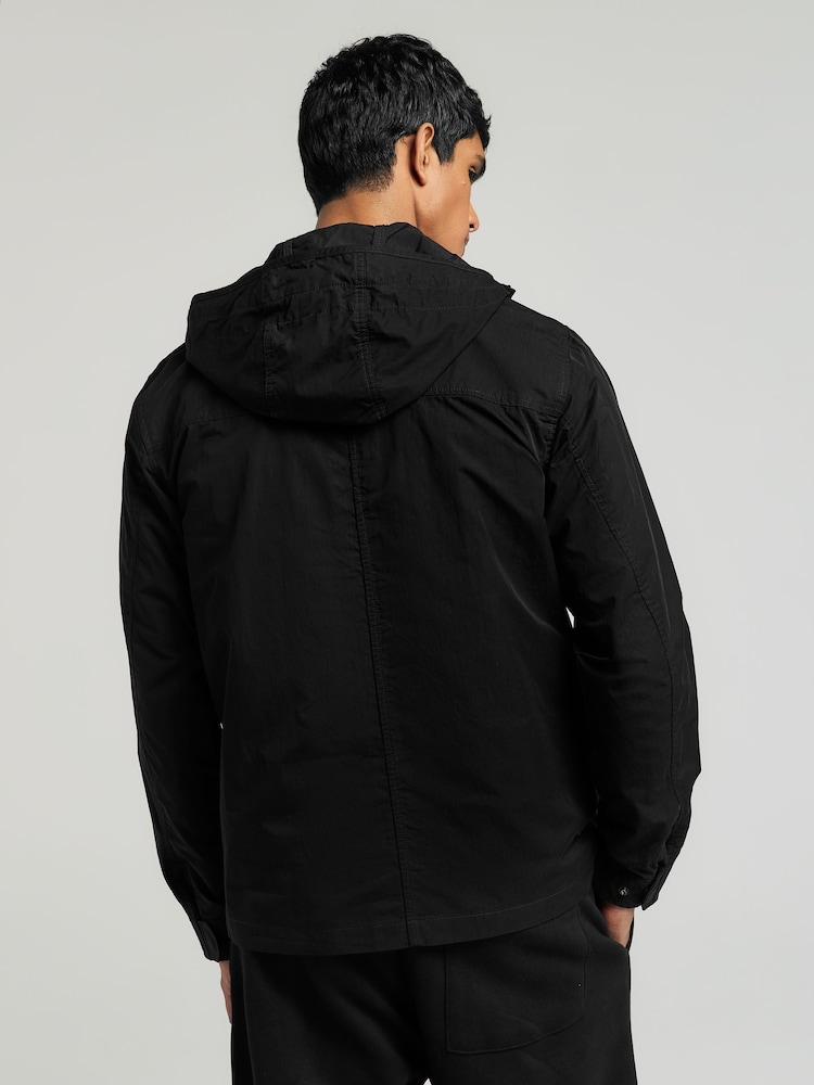 Black Bluff Pocket Shacket with Hood - Image 3 of 11