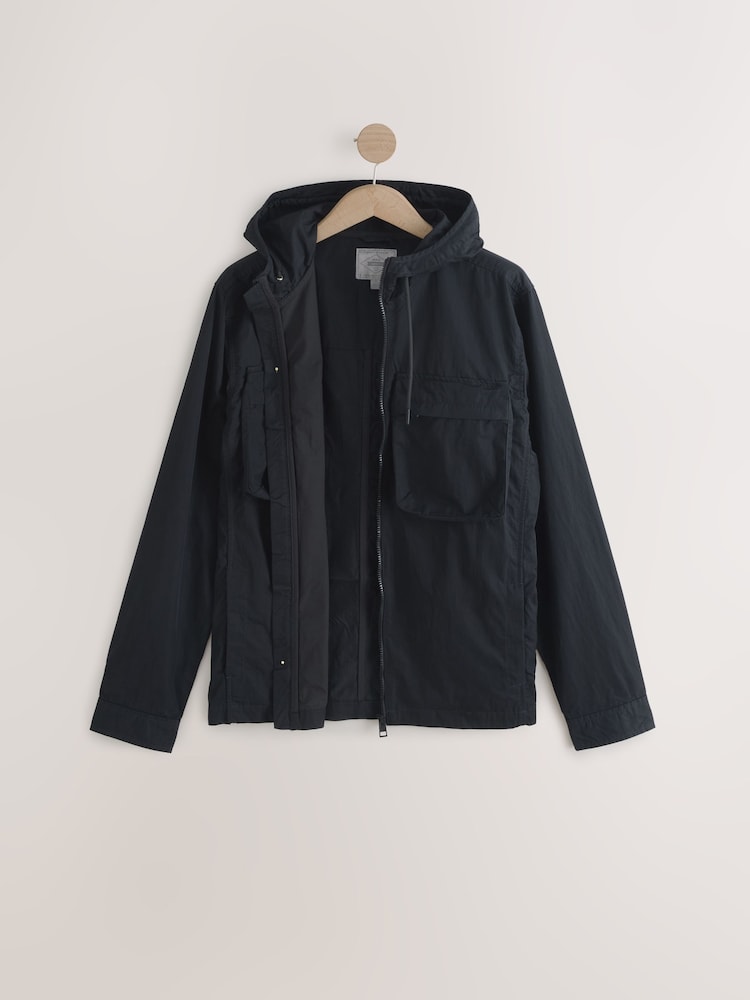 Black Bluff Pocket Shacket with Hood - Image 7 of 11