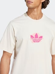 adidas Originals White Sunset Trefoil T-Shirt - Image 4 of 6