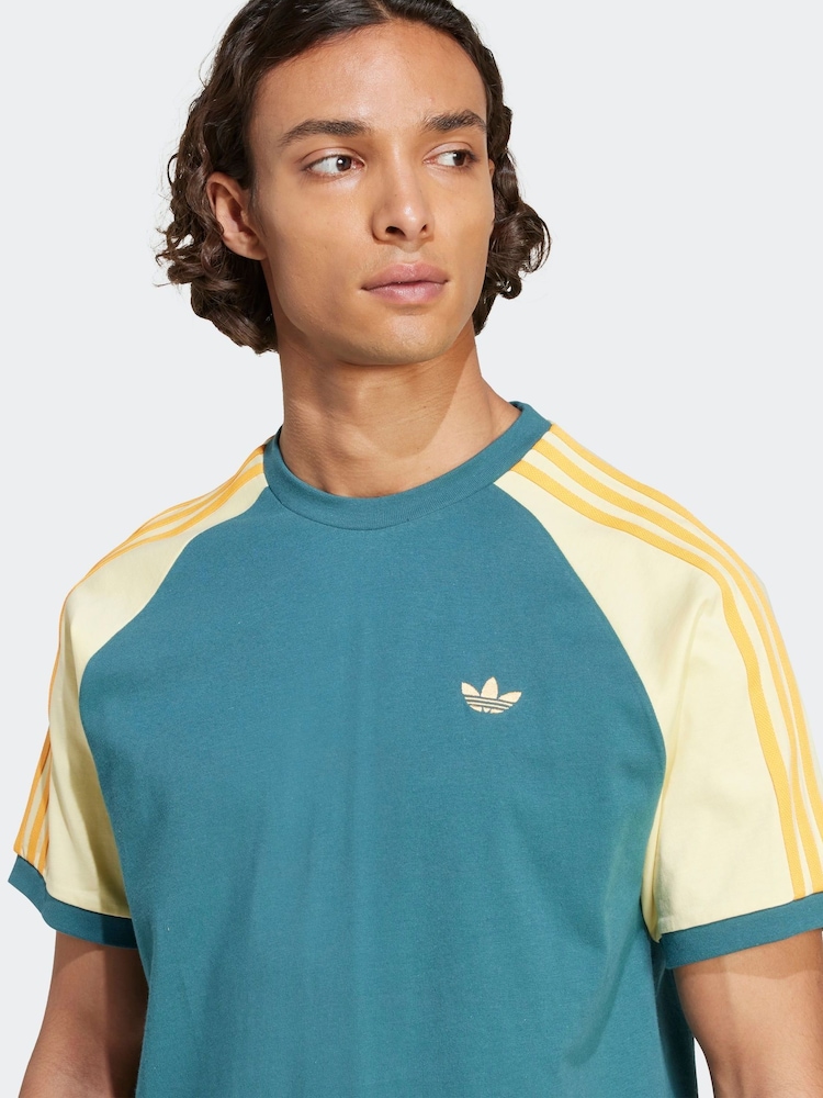 Синьо-зелений - adidas Originals Футболка Cali - Image 4 of 6