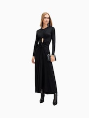 AllSaints Black Xylia Long Sleeves Dress - Image 1 of 6