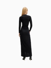 AllSaints Black Xylia Long Sleeves Dress - Image 2 of 6
