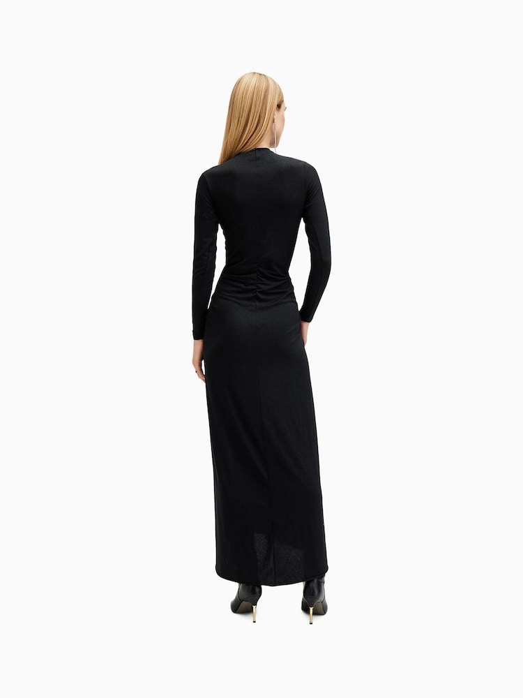 AllSaints Black Xylia Long Sleeves Dress - Image 2 of 6