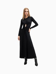 AllSaints Black Xylia Long Sleeves Dress - Image 4 of 6