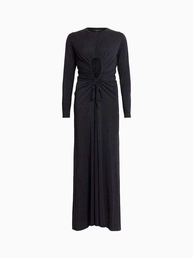 AllSaints Black Xylia Long Sleeves Dress - Image 6 of 6
