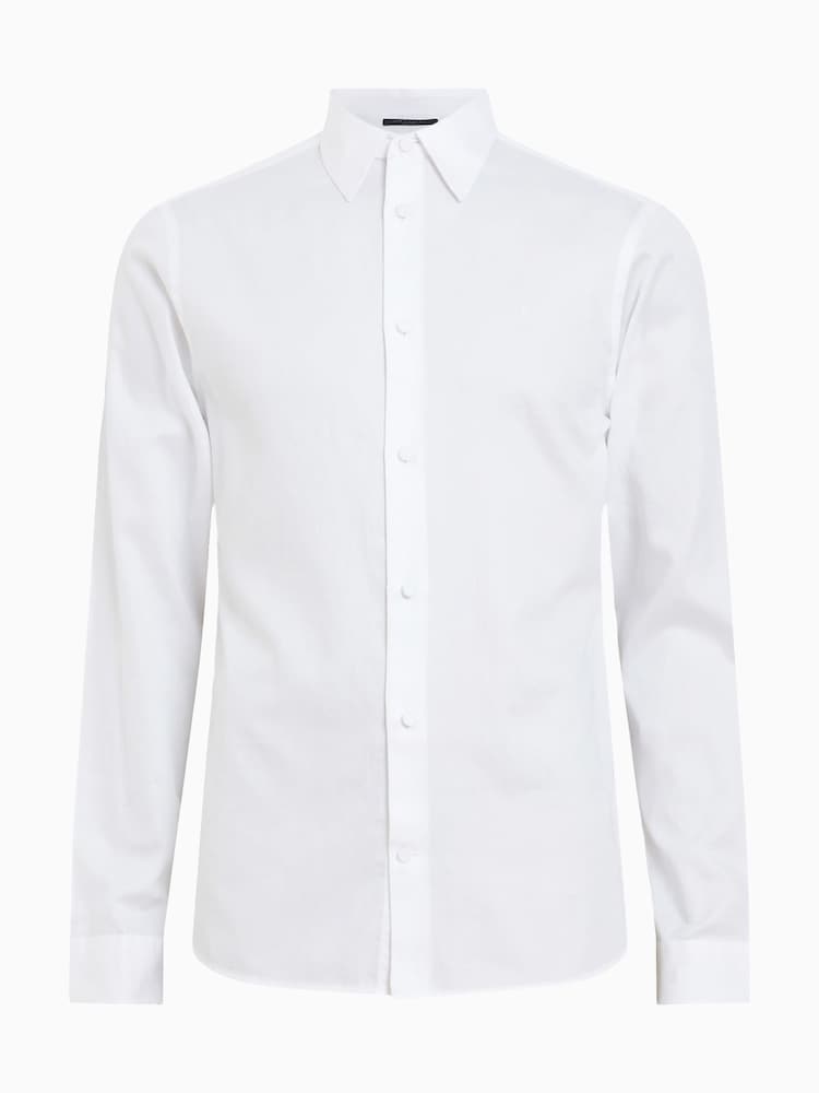 AllSaints White Echo Long Sleeve Shirt - Image 5 of 5