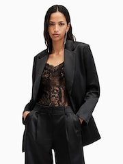AllSaints Black Sae Blazer - Image 1 of 7