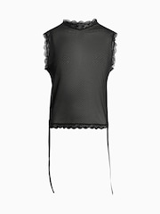 AllSaints Black Adara Lace Tank - Image 7 of 7