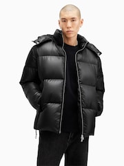 AllSaints Black Lupin Puffer Jacket - Image 1 of 7