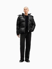 AllSaints Black Lupin Puffer Jacket - Image 2 of 7