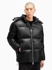 AllSaints Black Lupin Puffer Jacket - Image 3 of 7