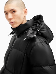 AllSaints Black Lupin Puffer Jacket - Image 5 of 7