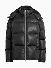 AllSaints Black Lupin Puffer Jacket - Image 7 of 7