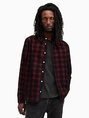 AllSaints Blue Manray Long Sleeves Shirt - Image 1 of 8