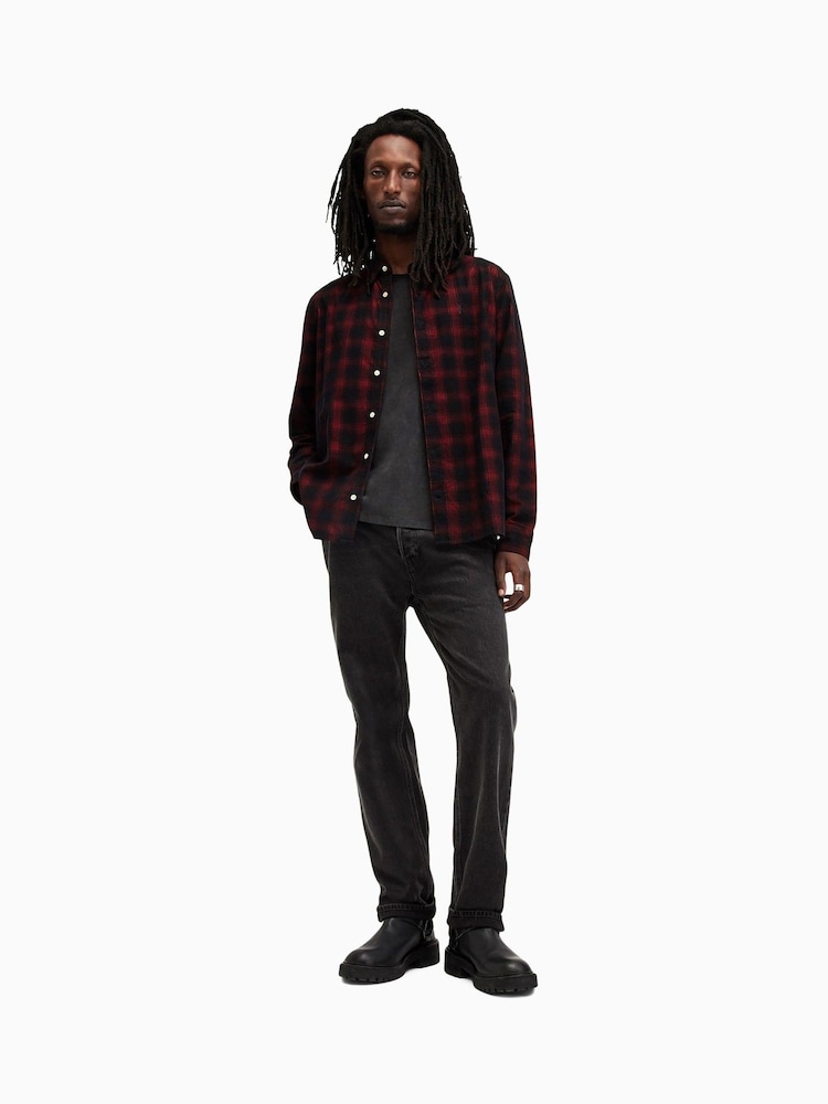 AllSaints Blue Manray Long Sleeves Shirt - Image 3 of 8