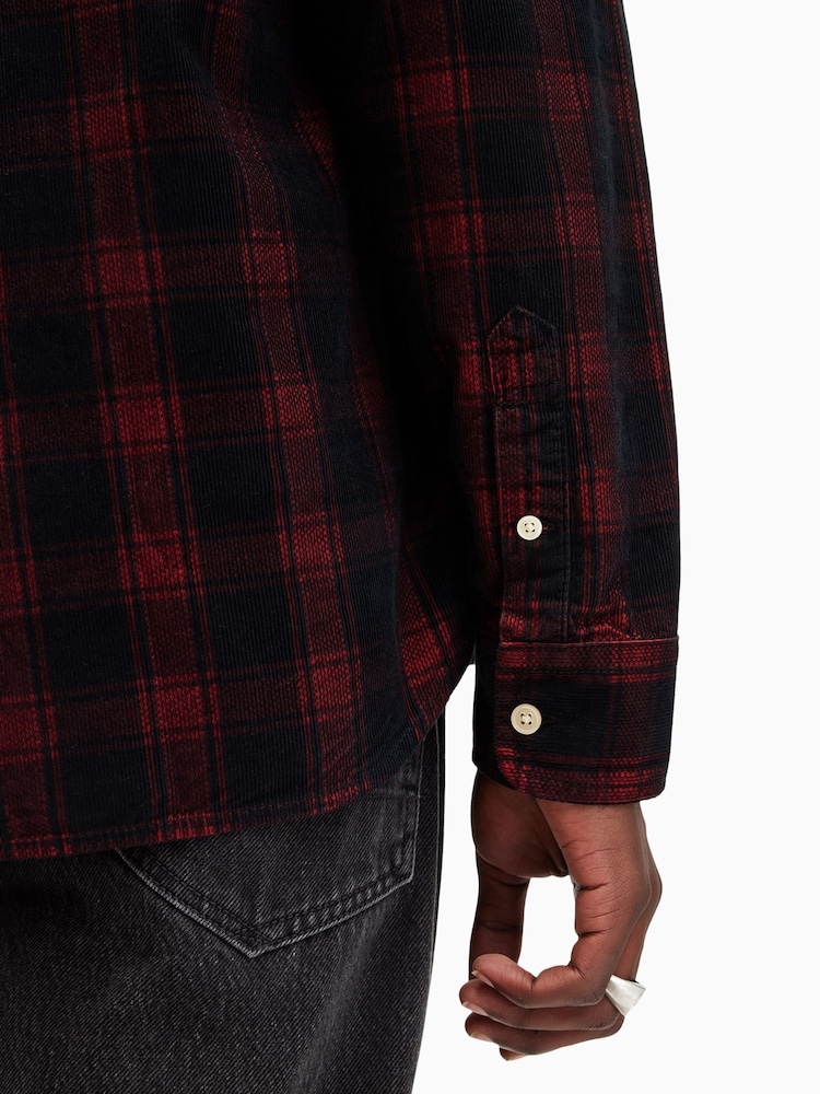 AllSaints Blue Manray Long Sleeves Shirt - Image 4 of 8