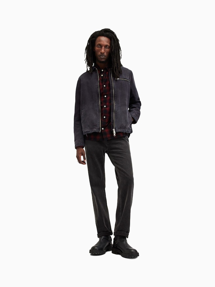 AllSaints Blue Manray Long Sleeves Shirt - Image 6 of 8