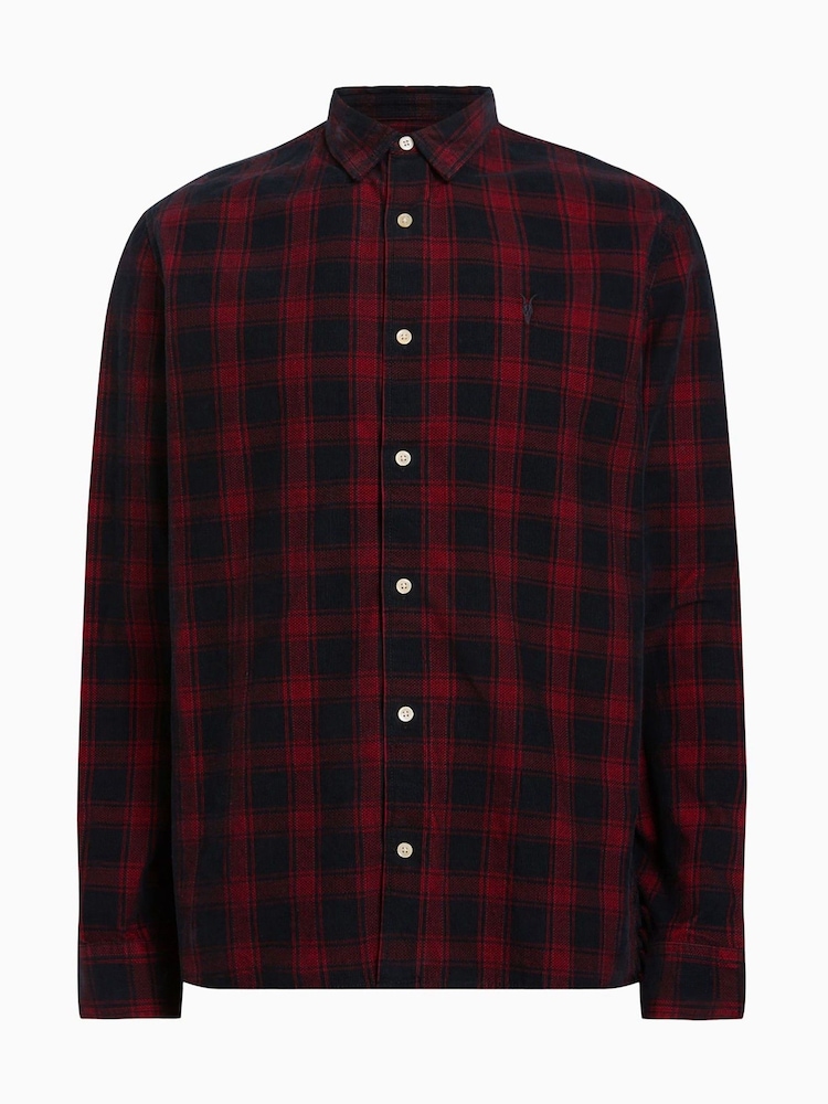 AllSaints Blue Manray Long Sleeves Shirt - Image 8 of 8