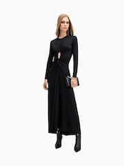 AllSaints Black Xylia Long Sleeves Dress - Image 1 of 6
