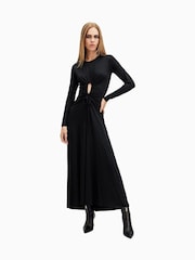 AllSaints Black Xylia Long Sleeves Dress - Image 4 of 6