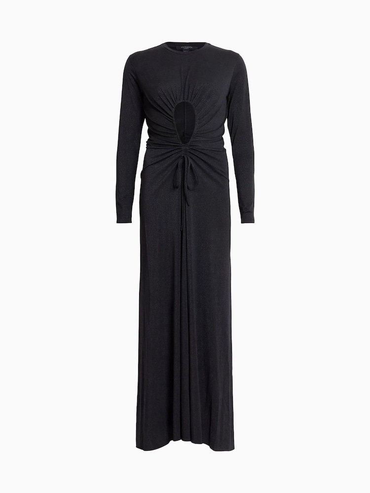 AllSaints Black Xylia Long Sleeves Dress - Image 6 of 6