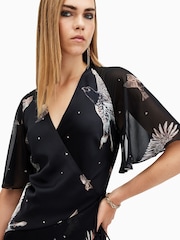 AllSaints Black Alana Dress - Image 2 of 7