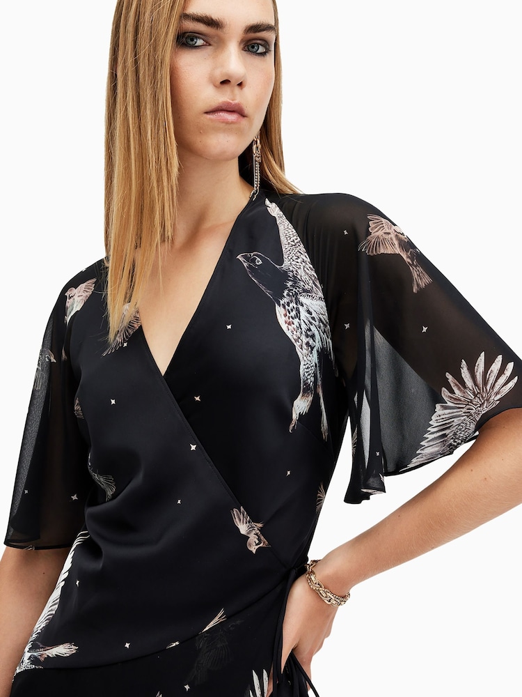 AllSaints Black Alana Dress - Image 2 of 7