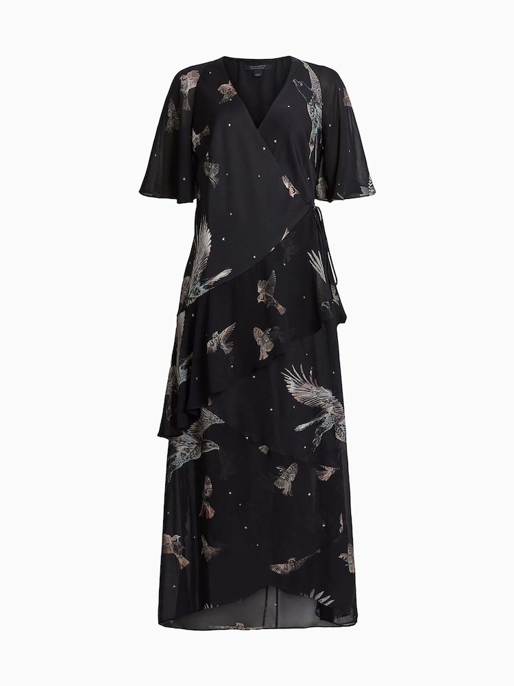 AllSaints Black Alana Dress - Image 7 of 7 AllSaints Black Alana Dress - Image 7 of 7