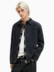 AllSaints Black Mission Jacket - Image 1 of 8
